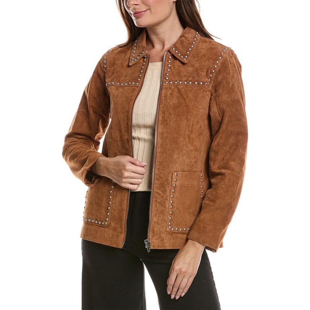 Blank Nyc Womens  Roasted Walnut Suede Jacket, Brown